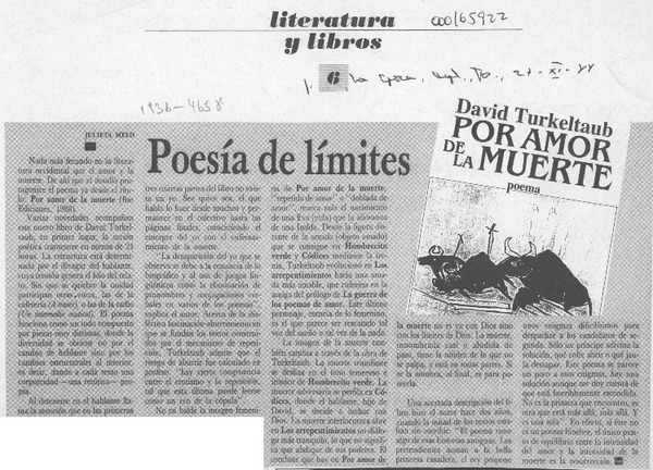 Poesía de límites  [artículo] Julieta Melo.