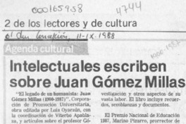 Intelectuales escriben sobre Juan Gómez Millas  [artículo].