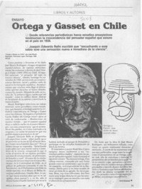 Ortega y Gasset en Chile  [artículo] Jaime Quezada.