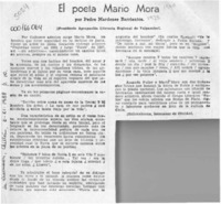 El poeta Mario Mora  [artículo] Pedro Mardones Barrientos.