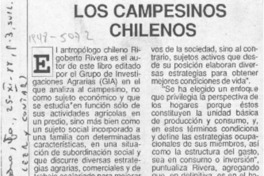 Los campesinos chilenos  [artículo].