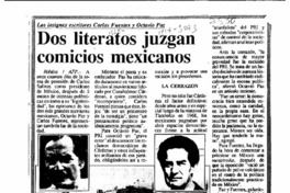 Dos literatos juzgan comicios mexicanos  [artículo].