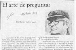 El arte de preguntar  [artículo] Marino Muñoz Lagos.