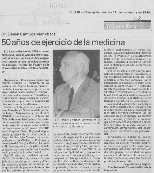 50 años de ejercicio de la medicina