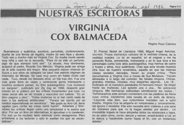 Virginia Cox Balmaceda
