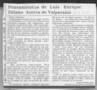Pensamientos de Luis Enrique Délano acerca de Valparaíso  [artículo] Augusto Poblete Solar.