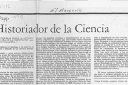 Un historiador de la ciencia  [artículo] Jorge Estrella.