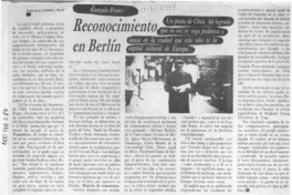 Reconocimiento en Berlín  [artículo] Marcelo Coddou.