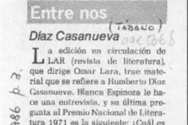 Díaz Casanueva  [artículo] Tábano.