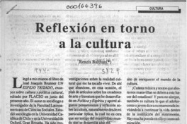 Reflexión en torno a la cultura  [artículo] Renzis Balthan.