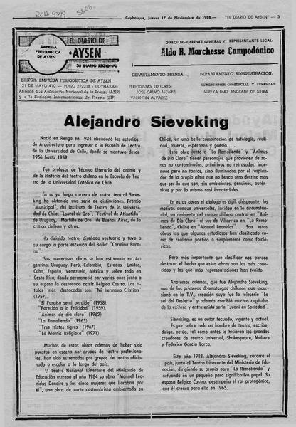 Alejandro Sieveking  [artículo].