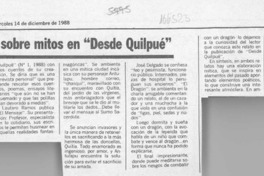 Relatos sobre mitos en "Desde Quilpué"  [artículo] Claudio Solar.