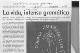La vida, intensa gramática  [artículo] Rodolfo Gambetti.