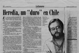Heredia, un "duro" en Chile  [artículo] J. G. H.