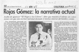 Rojas Gómez, la narrativa actual  [artículo] Rodolfo Gambetti.