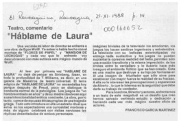 "Háblame de Laura"  [artículo] Francisco García Martínez.