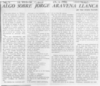 Algo sobre Jorge Aravena Llanca  [artículo] José Arraño Acevedo.