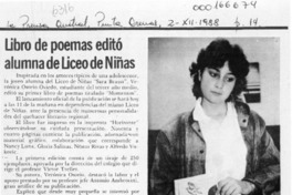 Libro de poemas editó alumna de Liceo de Niñas  [artículo].