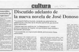Discutido adelanto de la nueva novela de José Donoso  [artículo] Pato Rojas.