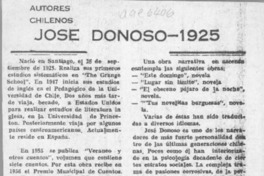 José Donoso - 1925  [artículo].