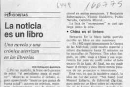 La noticia es un libro  [artículo] Fernando Barraza.