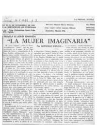 "La mujer imaginaria"  [artículo] Gonzalo Drago.