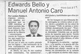 Edwards Bello y Manuel Antonio Caro  [artículo] Lautaro Robles A.