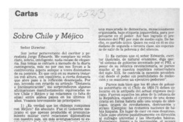 Sobre Chile y Méjico  [artículo] F. V. B.