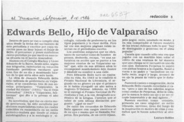 Edwards Bello, hijo de Valparaíso  [artículo] Lautaro Robles.