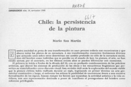 Chile, la persistencia de la pintura  [artículo] Mario San Martín.