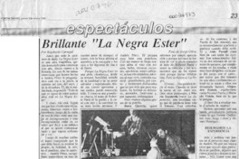Brillante "La negra Ester"  [artículo] Rigoberto Carvajal.