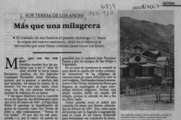 Más que una milagrera  [artículo] Alejandra Miranda.