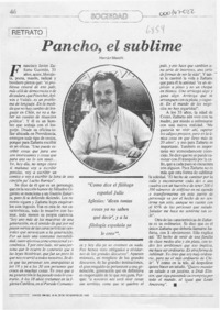 Pancho, el sublime  [artículo] Hernán Meschi.