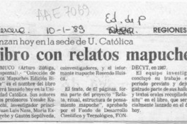 Libro con relatos mapuches