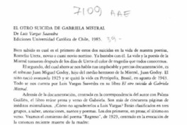 El otro suicida de Gabriela Mistral