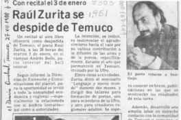 Raúl Zurita se despide de Temuco  [artículo].