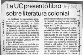 La UC presentó libro sobre literatura colonial  [artículo].