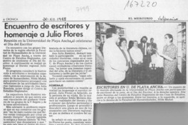 Encuentro de escritores y homenaje a Julio Flores  [artículo].