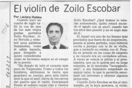 El violín de Zoilo Escobar  [artículo] Lautaro Robles.