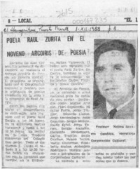 Poeta Raúl Zurita en el noveno arcoiris de poesía  [artículo].