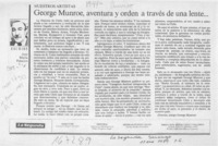 George Munro, aventura y orden a través de una lente --  [artículo] Jose María Palacios C.