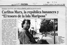 Carlitos Marx, la república bananera y "El tesoro de la isla mariposa"  [artículo].