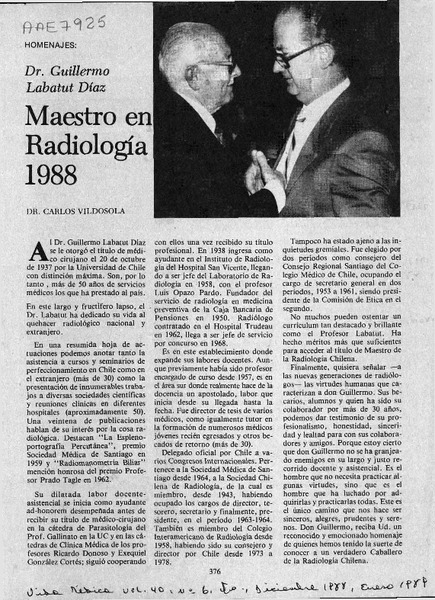 Maestro en radiología 1988