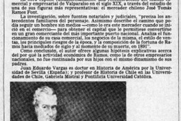 Hoy presentan libro, "Una fortuna chilena del siglo XIX"