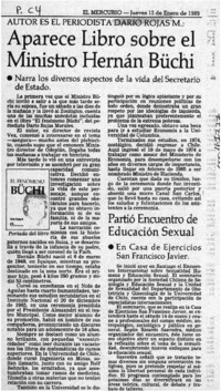 Aparece libro sobre el Ministro Hernán Büchi  [artículo].