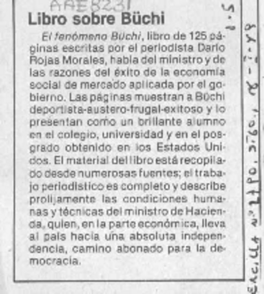 Libro sobre Büchi  [artículo].