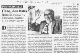 Chao, don Balta  [artículo] G. B.