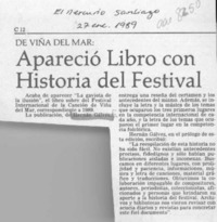 Apareció libro con historia del festival  [artículo].