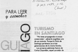 Turismo en Santiago  [artículo].