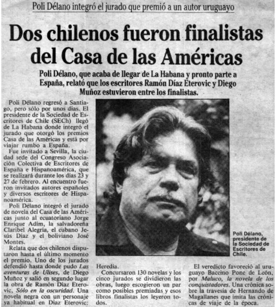 Dos chilenos fueron finalistas del Casa de las Américas